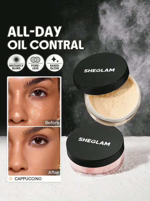 SHEIN SHEGLAM Baked Glow Polvo Fijador-Cappuccino
