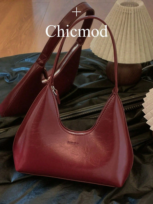 Bolso de estilo coreano nicho, bolso baguette creciente