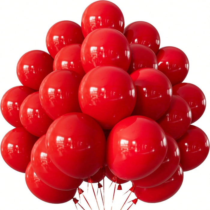 Juego de 50 globos rojos textura mate de primera calidad de 5 pulgadas