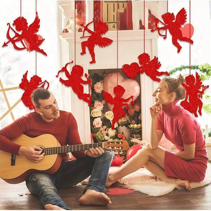 SHEIN Set de 8 piezas de adornos colgantes decorativos de papel