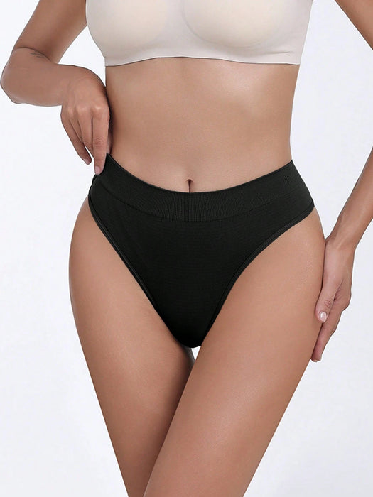 SHEIN 4 braguitas tanga sin costuras de talle alto, lencería femenina, bragas sexys