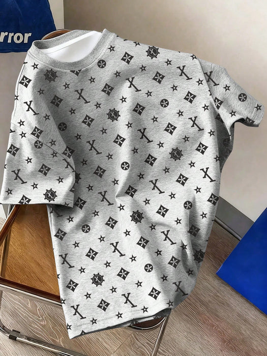 Camiseta de cuello redondo con estampado gráfico
