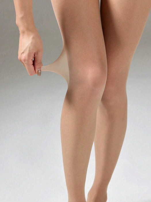 1 par de medias panty de mujer color nude