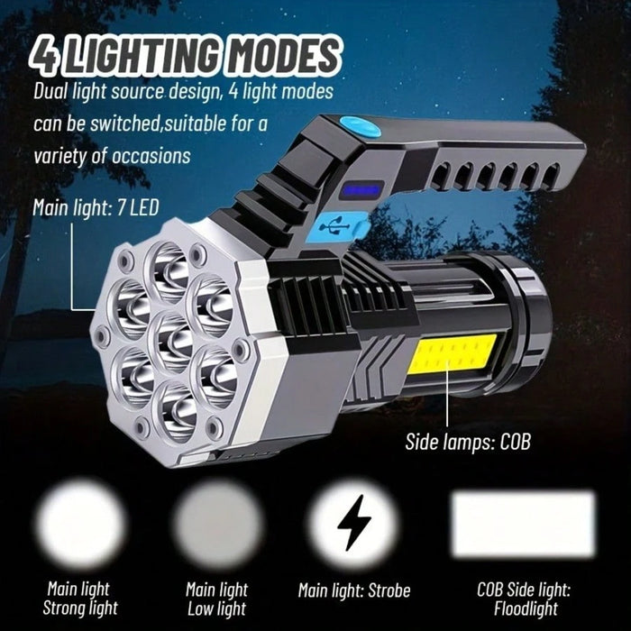 1  Pieza de Linterna LED portátil recargable USB