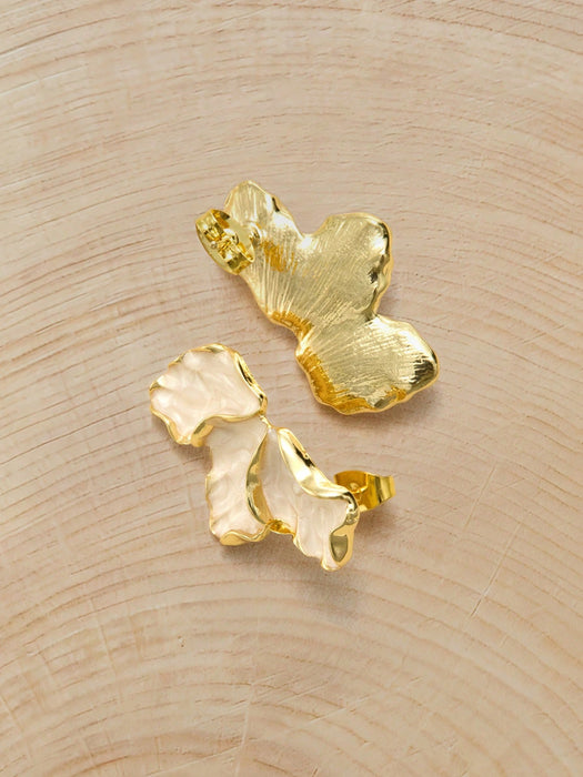 Shein Pendientes elegantes de flores Glizzene para mujer