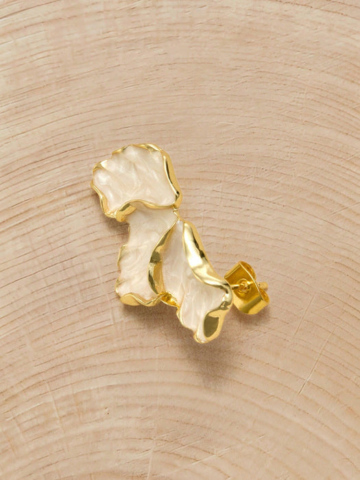 Shein Pendientes elegantes de flores Glizzene para mujer