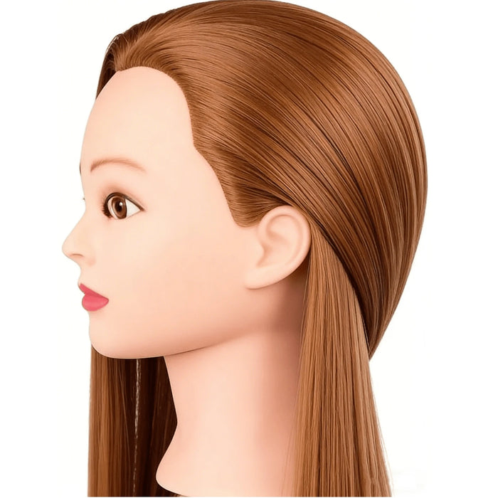 Shein Cabeza de maniquí de belleza con cabello liso de 21 pulgadas