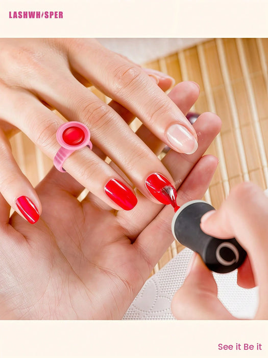Shein 50 piezas de Anillos Portador de Pegamento para Pestañas