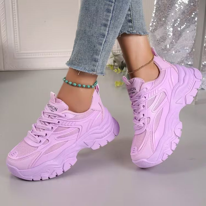Zapatillas de Mujer Estilo Dad Shoes, de Malla Transpirable con Plataforma