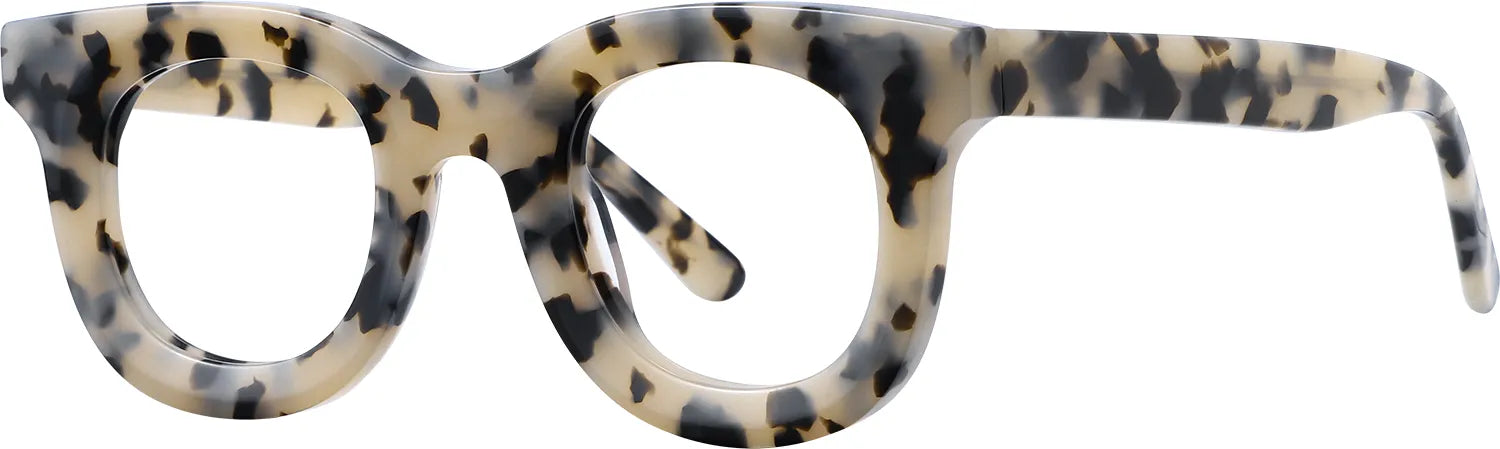 Estas gafas redondas de acetato con montura de carey