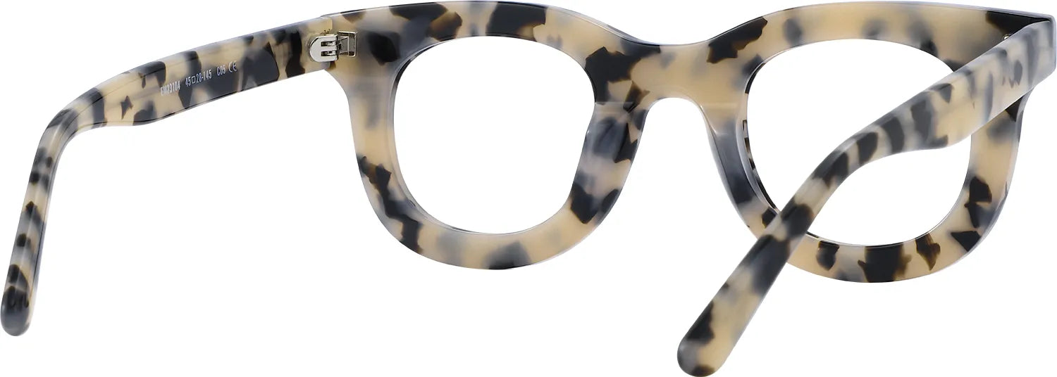 Estas gafas redondas de acetato con montura de carey