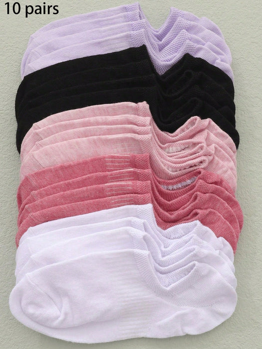 SHEIN 10 pares de calcetines náuticos multicolores para mujer