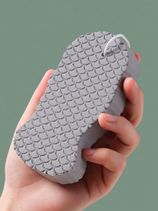 1 esponja de lufa universal con relieve 3D, herramienta de limpieza corporal.