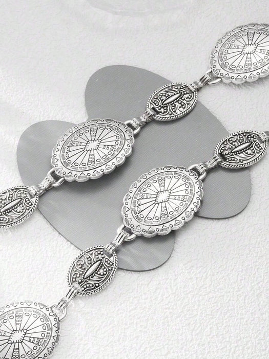 1 unidad de cadena metálica para la cintura de mujer, estilo bohemio vintage
