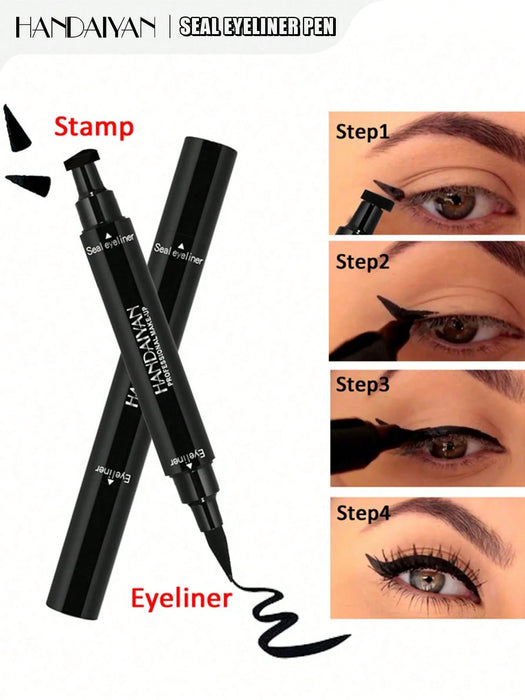 SHEIN HANDAIYAN Delineador de ojos 2 en 1, a prueba de agua y sudor