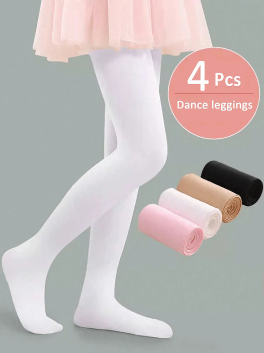 SHEIN 4 piezas Leggings de terciopelo suave para bebés