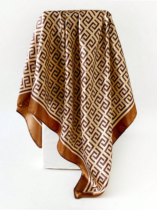 Bufanda multifuncional versátil y a la moda con estampado para la cabeza 1 unidad de 90 cm x 90 cm