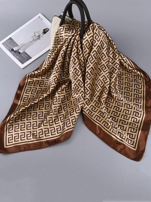 Bufanda multifuncional versátil y a la moda con estampado para la cabeza 1 unidad de 90 cm x 90 cm
