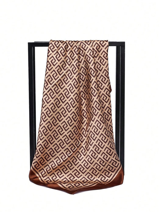 Bufanda multifuncional versátil y a la moda con estampado para la cabeza 1 unidad de 90 cm x 90 cm