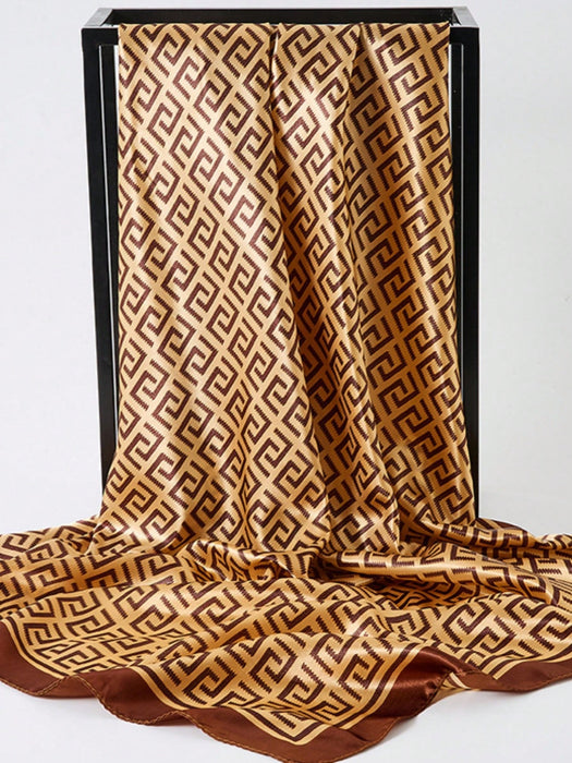 Bufanda multifuncional versátil y a la moda con estampado para la cabeza 1 unidad de 90 cm x 90 cm