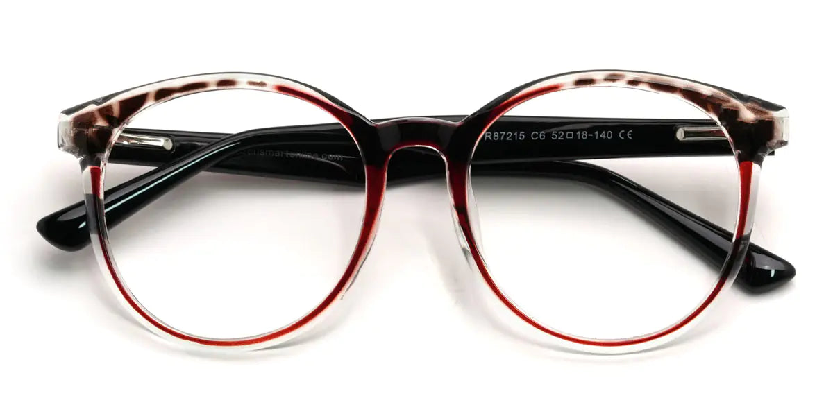 Gafas Redondo Rojo para Mujeres