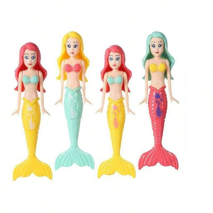 4 piezas de juguetes de buceo de sirena giratorios, que pueden girar libremente bajo el agua y en la superficie