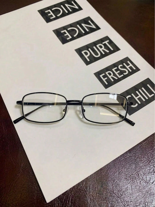 Shein 1 unidad de gafas retro de montura pequeña estilo Y2K con borde negro