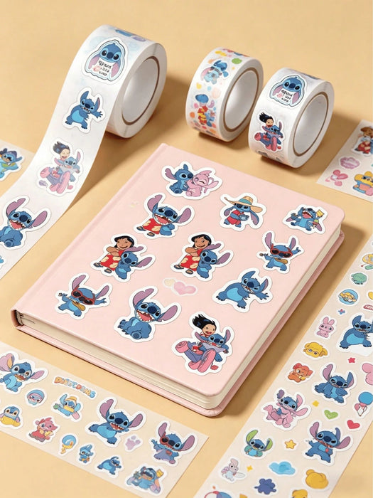 Shein 500 pegatinas/rollo de dibujos animados de Stitch