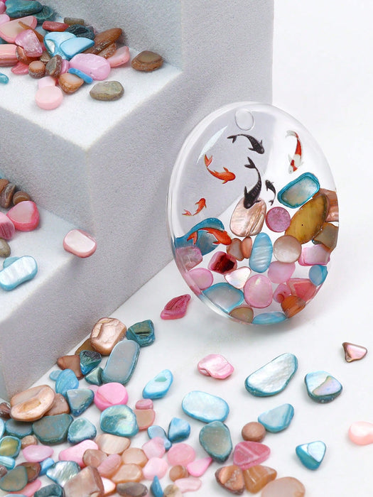 SHEIN 30g Fragmentos de conchas asimétricos de colores