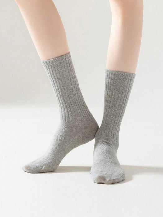 Shein 1 par de calcetines de mujer de otoño/invierno de felpa, calcetines de punto