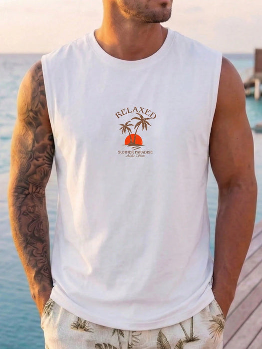 SHEIN VIVINTIMO Camiseta de tirantes sin mangas casual de verano para hombre