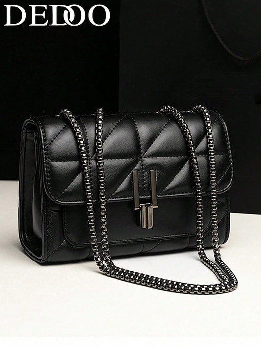 Shein Dedoo Bolso de hombro elegante para mujer con correa de cadena