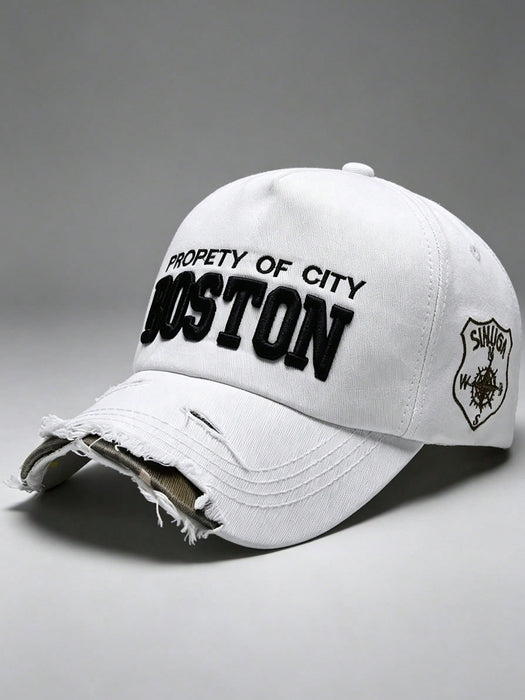 1 gorra de béisbol unisex de mezclilla desgastada, ajustable