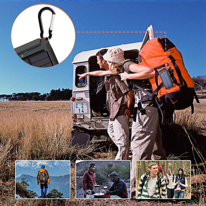 Loze Batería externa con cargador solar de 10000 mAh