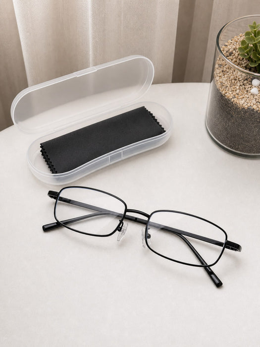 Shein 1 unidad de gafas retro de montura pequeña estilo Y2K con borde negro