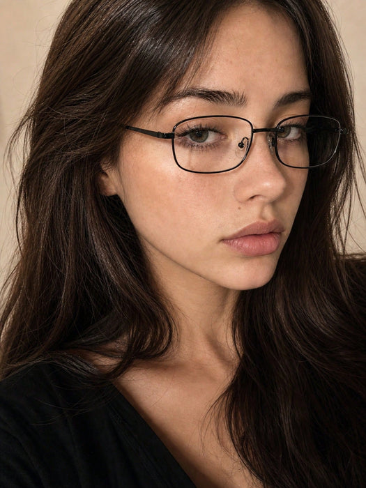 Shein 1 unidad de gafas retro de montura pequeña estilo Y2K con borde negro
