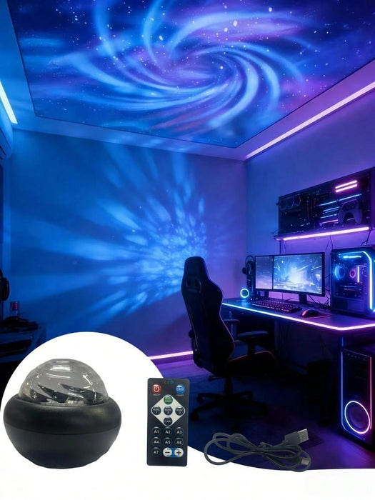 Lámpara de noche LED con proyector, incluye un control remoto