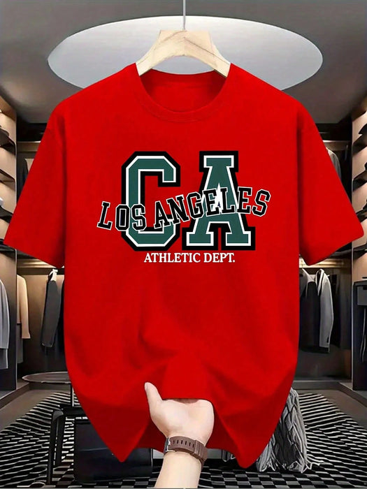 Camiseta de manga corta estampada con el logo de CA para hombre