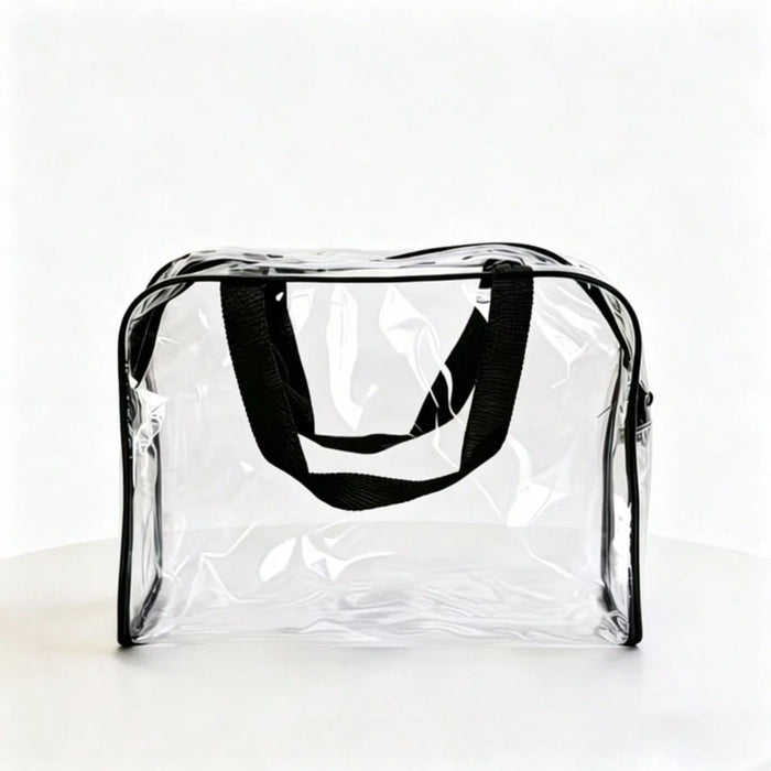 Bolsa de almacenamiento grande y transparente con cremallera resistente