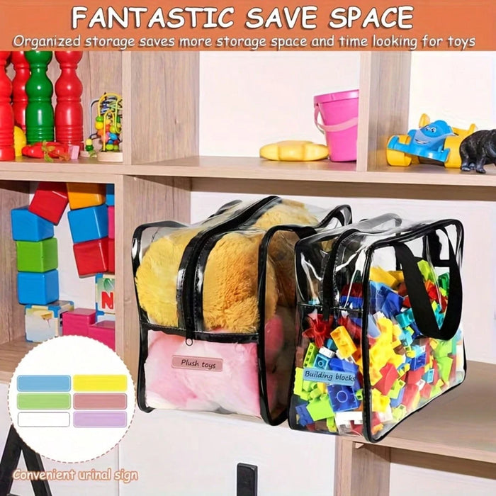 Bolsa de almacenamiento grande y transparente con cremallera resistente