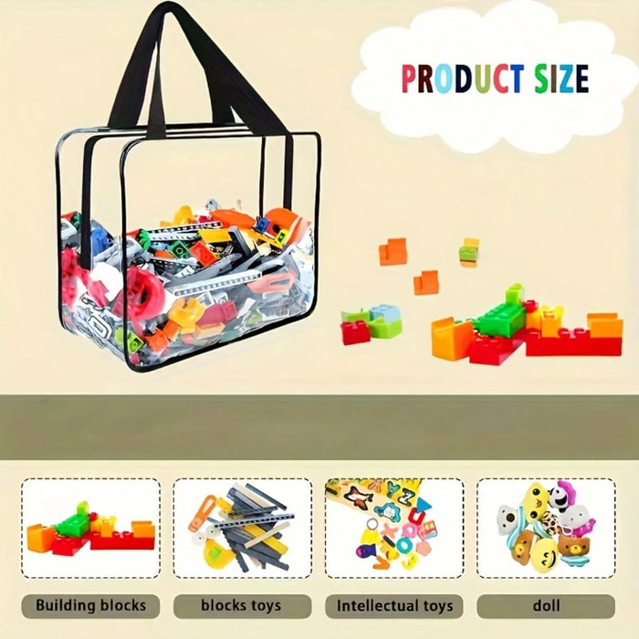 Bolsa de almacenamiento grande y transparente con cremallera resistente