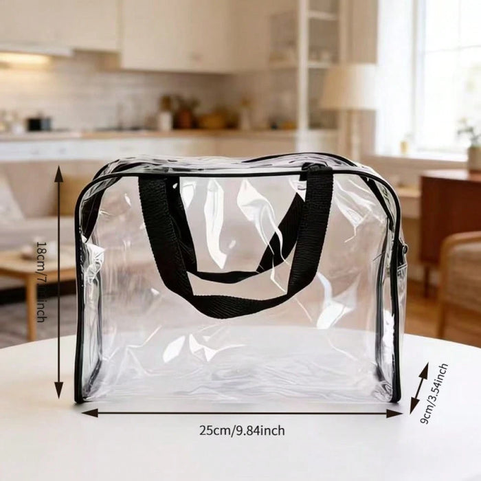 Bolsa de almacenamiento grande y transparente con cremallera resistente