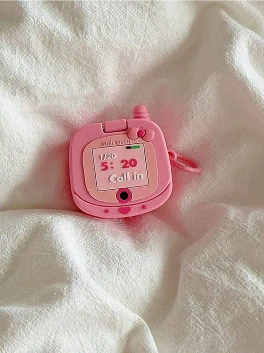SHEIN Funda protectora de silicona con diseño de corazón retro para AirPods 1/2