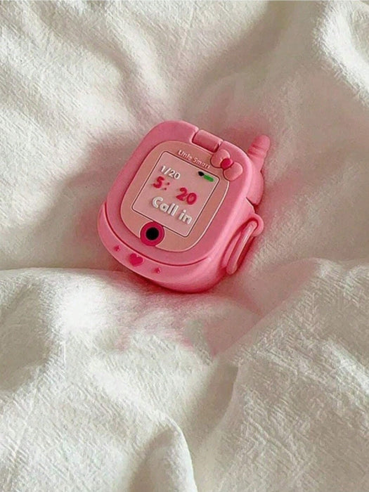SHEIN Funda protectora de silicona con diseño de corazón retro para AirPods 1/2