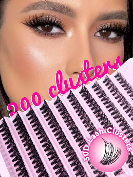 SHEIN Pestañas postizas segmentadas 30D, curvatura D, suaves, ligeras y reutilizables