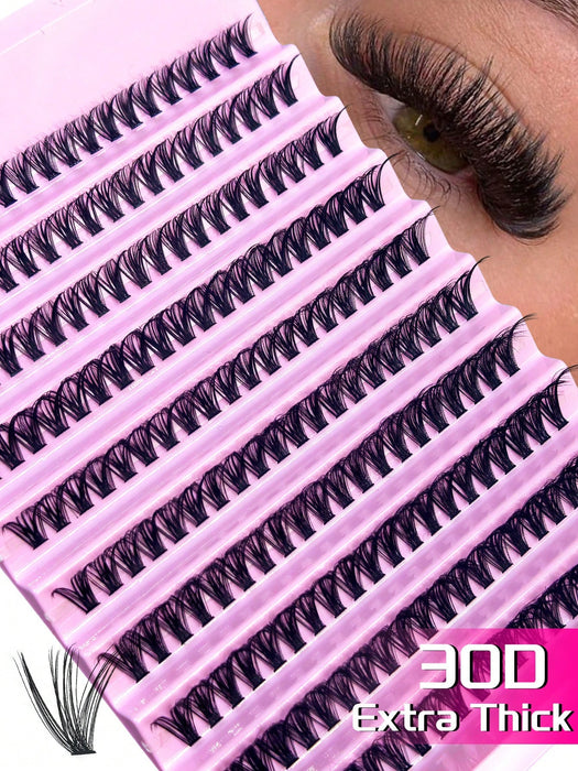 SHEIN Pestañas postizas segmentadas 30D, curvatura D, suaves, ligeras y reutilizables