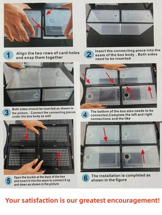 1pcs caja expositora de zapato de plástico transparente con tapa