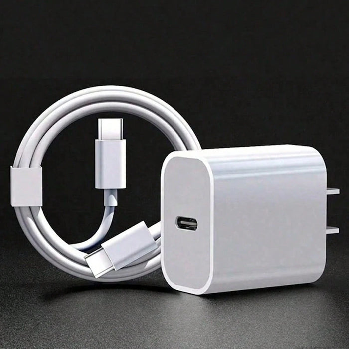 SHEIN Juego de carga rápida de 20W: Cargador de pared USB C + Cable USB C