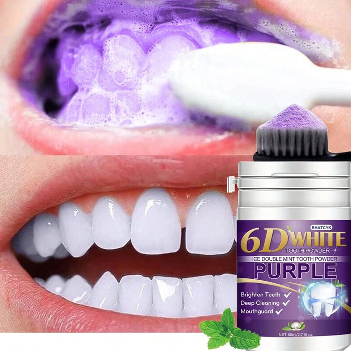 SHEIN BHATCYK 1 unidad de polvo limpiador dental morado, blanquea los dientes