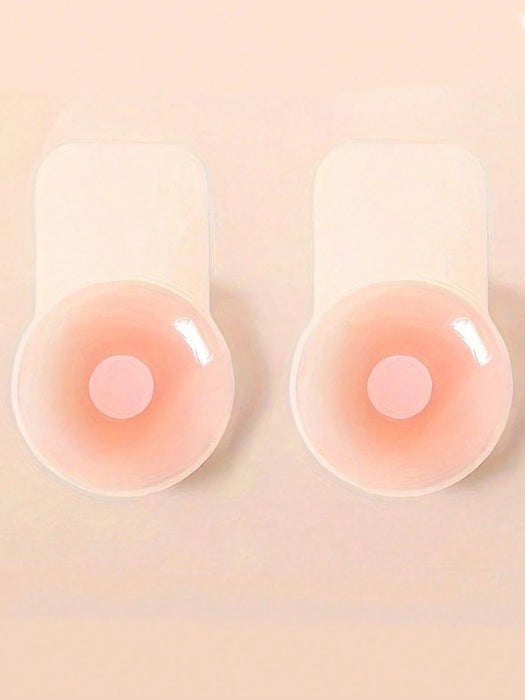 Shein 1 par de cubre pezones invisibles de silicona para realzar el busto, ideales para pechos pequeños